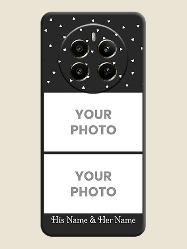 Custom Miniature Love Symbols with Name on Space Black Custom Soft Matte Back Cover - Realme Narzo 70 5G - alternate view