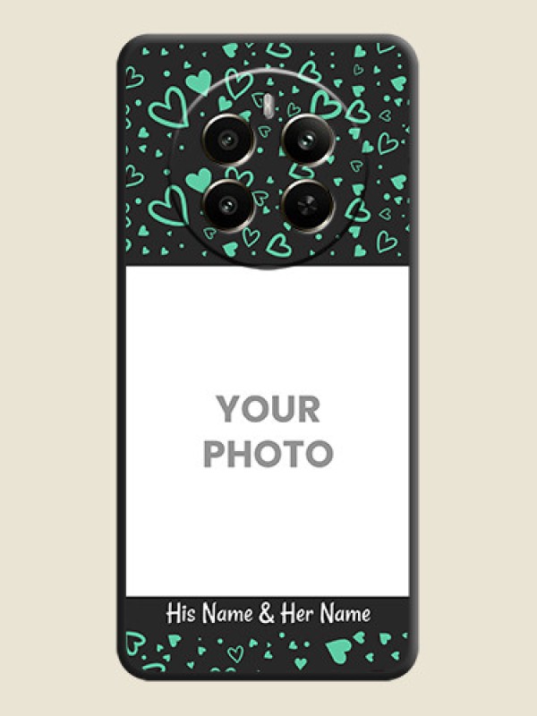 Custom Sea Green Indefinite Love Pattern - Photo on Space Black Soft Matte Mobile Cover - Realme Narzo 70 5G - alternate view
