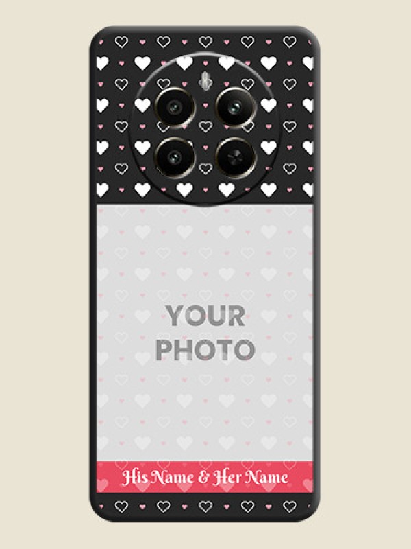 Custom White Color Love Symbols with Text Design - Photo on Space Black Soft Matte Phone Cover - Realme Narzo 70 5G - alternate view