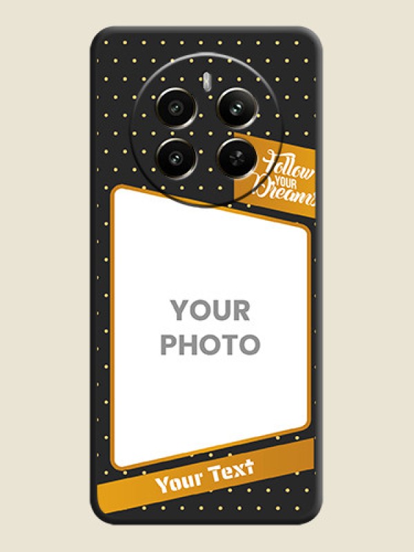 Custom Follow Your Dreams with White Dots on Space Black Custom Soft Matte Phone Cases - Realme Narzo 70 5G - alternate view