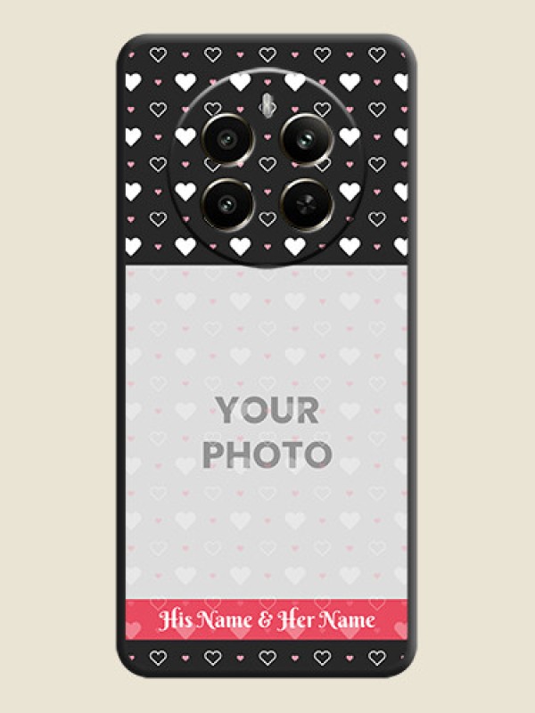 Custom White Color Love Symbols with Text Design - Photo on Space Black Soft Matte Phone Cover - Narzo 70 Pro 5G - alternate view