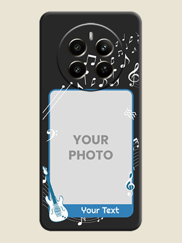 Custom Musical Theme Design with Text - Photo on Space Black Soft Matte Mobile Case - Narzo 70 Pro 5G - alternate view
