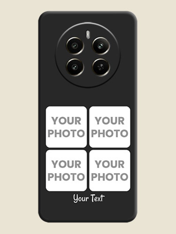 Custom Floral Art with 6 Image Holder - Photo on Space Black Soft Matte Mobile Case - Narzo 70 Pro 5G - alternate view