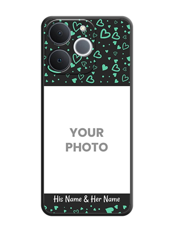 Custom Sea Green Indefinite Love Pattern on Photo On Space Black Custom Soft Matte Mobile Back Cover - Realme Narzo 80 Lite 4G - alternate view