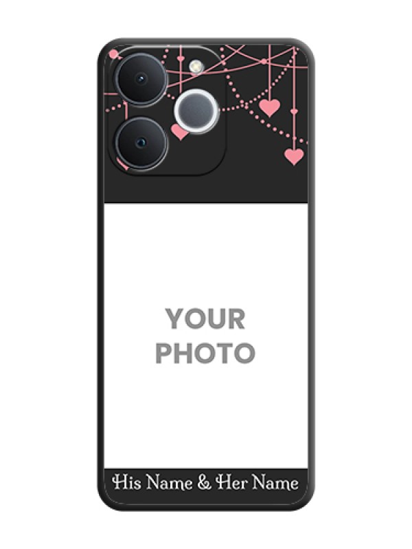 Custom Pink Love Hangings with Text On Space Black Custom Soft Matte Mobile Back Cover - Realme Narzo 80 Lite 4G - alternate view