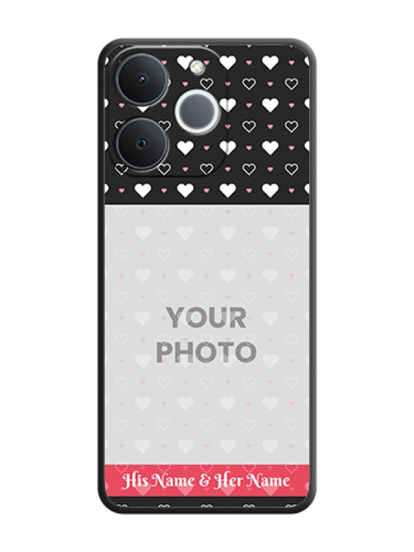 Custom White Color Love Symbols with Text Design on Photo On Space Black Custom Soft Matte Mobile Back Cover - Realme Narzo 80 Lite 4G - alternate view
