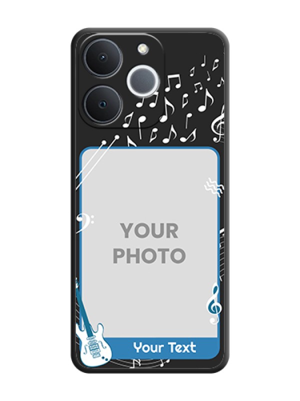 Custom Musical Theme Design with Text on Photo On Space Black Custom Soft Matte Mobile Back Cover - Realme Narzo 80 Lite 4G - alternate view