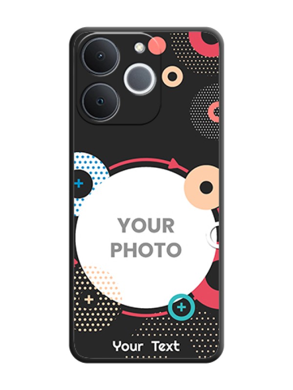 Custom Multicoloured Round Image On Space Black Custom Soft Matte Mobile Back Cover - Realme Narzo 80 Lite 4G - alternate view