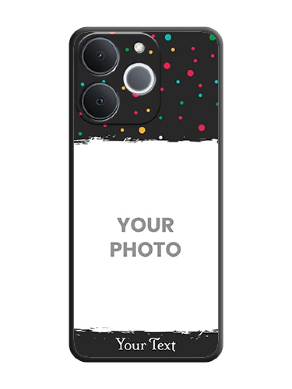 Custom Multicolor Dotted Pattern with Text On Space Black Custom Soft Matte Mobile Back Cover - Realme Narzo 80 Lite 4G - alternate view