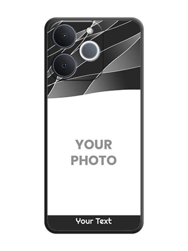 Custom Mixed Wave Lines on Photo On Space Black Custom Soft Matte Mobile Back Cover - Realme Narzo 80 Lite 4G - alternate view