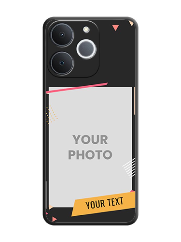 Custom Photo Frame with Triangle Small Dots on Photo On Space Black Custom Soft Matte Mobile Back Cover - Realme Narzo 80 Lite 4G - alternate view