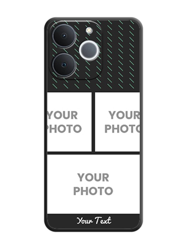 Custom Cross Dotted Pattern with 2 Image Holder On Space Black Custom Soft Matte Mobile Back Cover - Realme Narzo 80 Lite 4G - alternate view