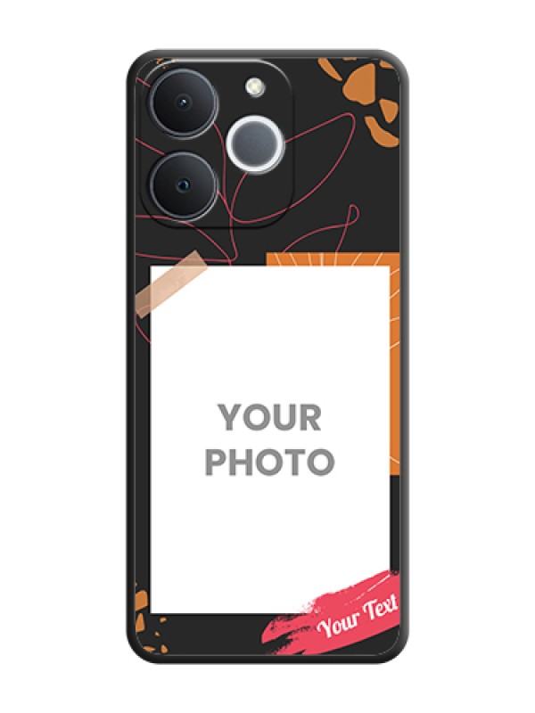 Custom Orange Photo Frame On Space Black Custom Soft Matte Mobile Back Cover - Realme Narzo 80 Lite 4G - alternate view