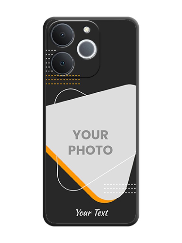 Custom Yellow Triangle on Photo On Space Black Custom Soft Matte Mobile Back Cover - Realme Narzo 80 Lite 4G - alternate view