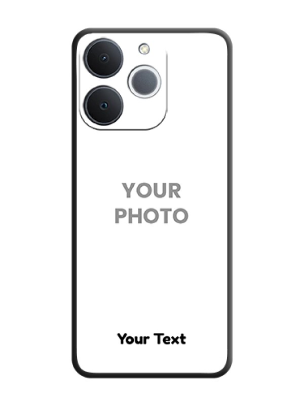 Custom Full Single Pic Upload With Text On Space Black Custom Soft Matte Mobile Back Cover - Realme Narzo 80 Lite 4G - alternate view