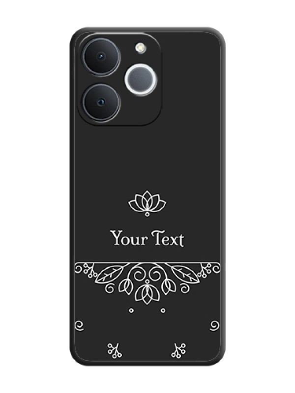 Custom Lotus Garden Custom Text On Space Black Custom Soft Matte Mobile Back Cover - Realme Narzo 80 Lite 4G - alternate view