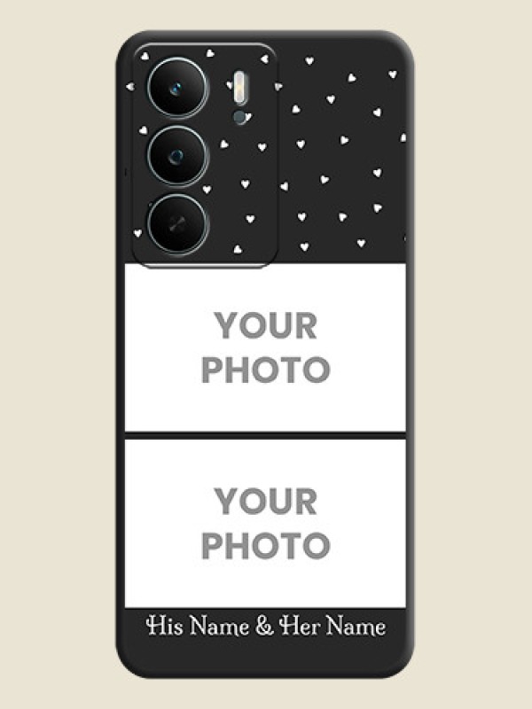 Custom Miniature Love Symbols with Name On Space Black Custom Soft Matte Mobile Back Cover - Narzo 80 Lite - alternate view