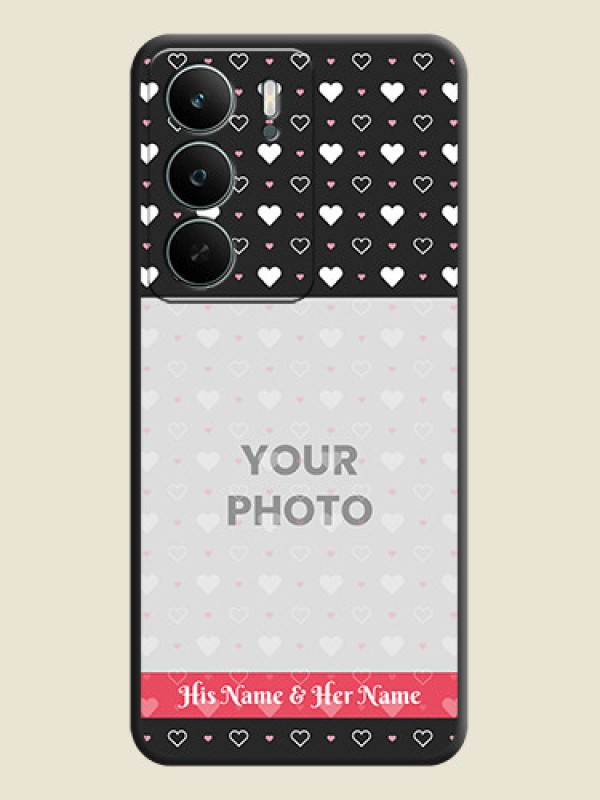 Custom White Color Love Symbols with Text Design on Photo On Space Black Custom Soft Matte Mobile Back Cover - Narzo 80 Lite - alternate view