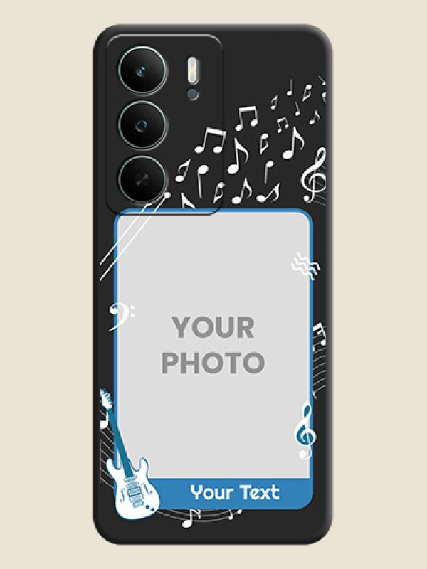 Custom Musical Theme Design with Text on Photo On Space Black Custom Soft Matte Mobile Back Cover - Narzo 80 Lite - alternate view
