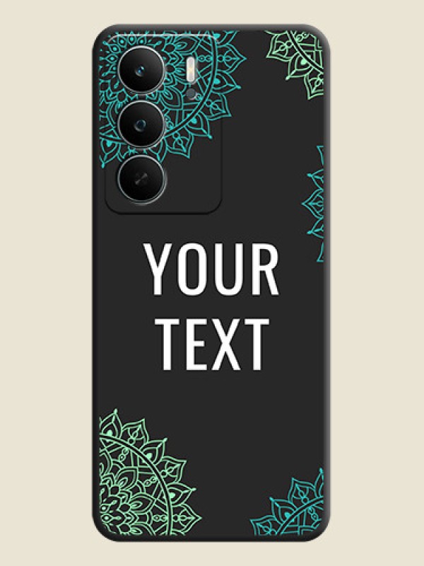 Custom Your Name with Floral Design On Space Black Custom Soft Matte Mobile Back Cover - Narzo 80 Lite - alternate view