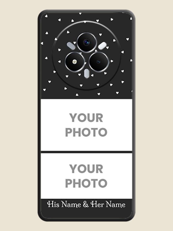 Custom Miniature Love Symbols with Name On Space Black Custom Soft Matte Mobile Back Cover - Realme Narzo 80 Pro 5G - alternate view