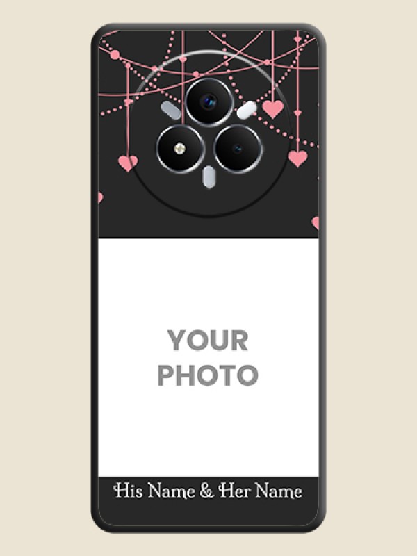 Custom Pink Love Hangings with Text On Space Black Custom Soft Matte Mobile Back Cover - Realme Narzo 80 Pro 5G - alternate view