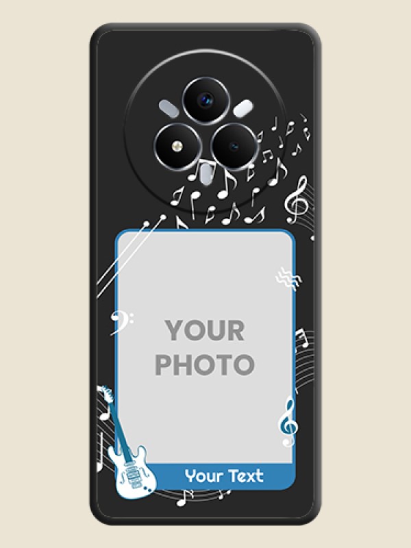 Custom Musical Theme Design with Text on Photo On Space Black Custom Soft Matte Mobile Back Cover - Realme Narzo 80 Pro 5G - alternate view