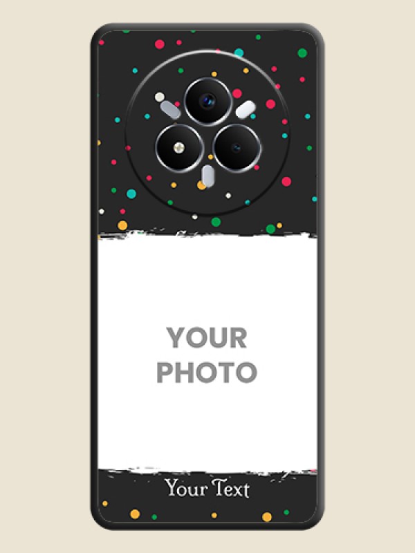 Custom Multicolor Dotted Pattern with Text On Space Black Custom Soft Matte Mobile Back Cover - Realme Narzo 80 Pro 5G - alternate view