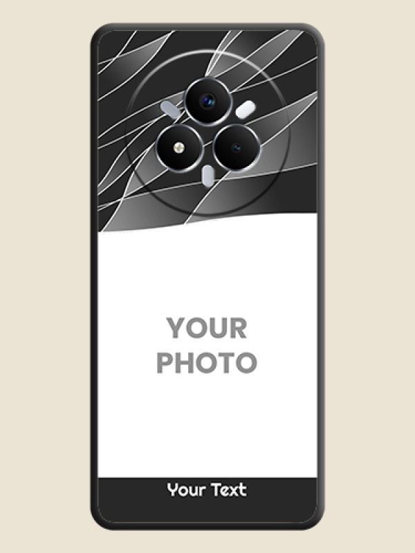 Custom Mixed Wave Lines on Photo On Space Black Custom Soft Matte Mobile Back Cover - Realme Narzo 80 Pro 5G - alternate view