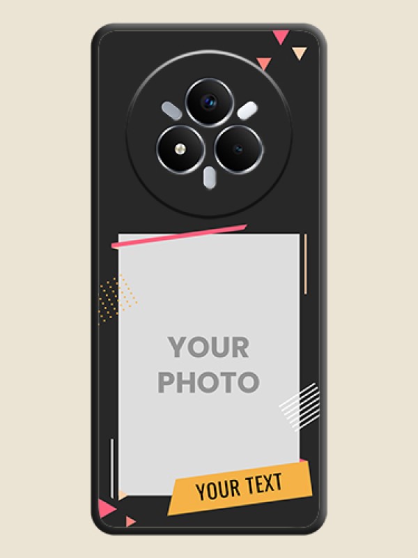 Custom Photo Frame with Triangle Small Dots on Photo On Space Black Custom Soft Matte Mobile Back Cover - Realme Narzo 80 Pro 5G - alternate view