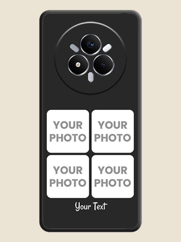 Custom Floral Art with 6 Image Holder on Photo On Space Black Custom Soft Matte Mobile Back Cover - Realme Narzo 80 Pro 5G - alternate view