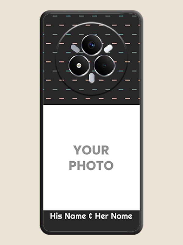 Custom Line Pattern Design with Text On Space Black Custom Soft Matte Mobile Back Cover - Realme Narzo 80 Pro 5G - alternate view