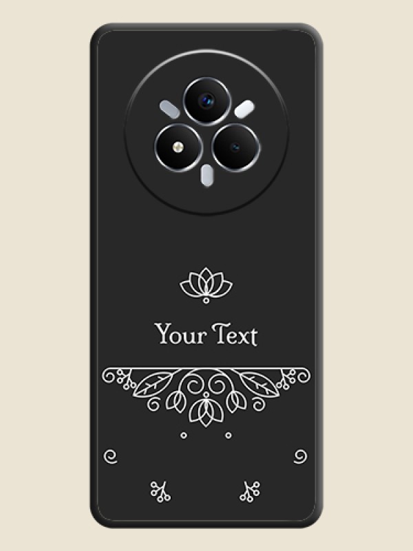 Custom Lotus Garden Custom Text On Space Black Custom Soft Matte Mobile Back Cover - Realme Narzo 80 Pro 5G - alternate view
