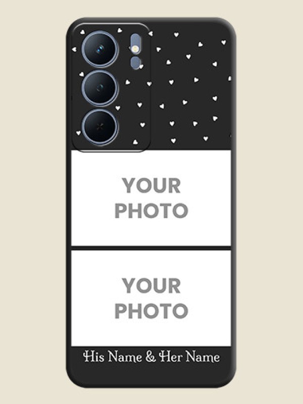 Custom Miniature Love Symbols with Name On Space Black Custom Soft Matte Mobile Back Cover - Narzo 80x 5G - alternate view