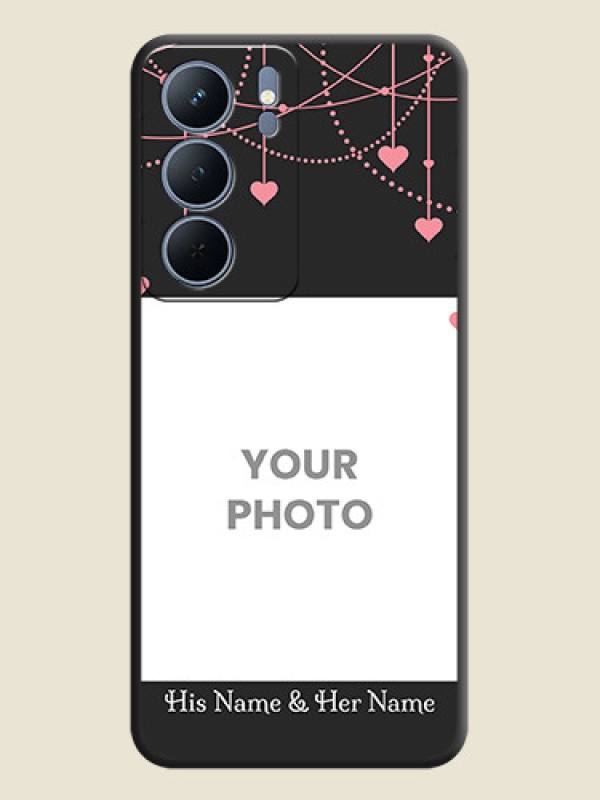 Custom Pink Love Hangings with Text On Space Black Custom Soft Matte Mobile Back Cover - Narzo 80x 5G - alternate view