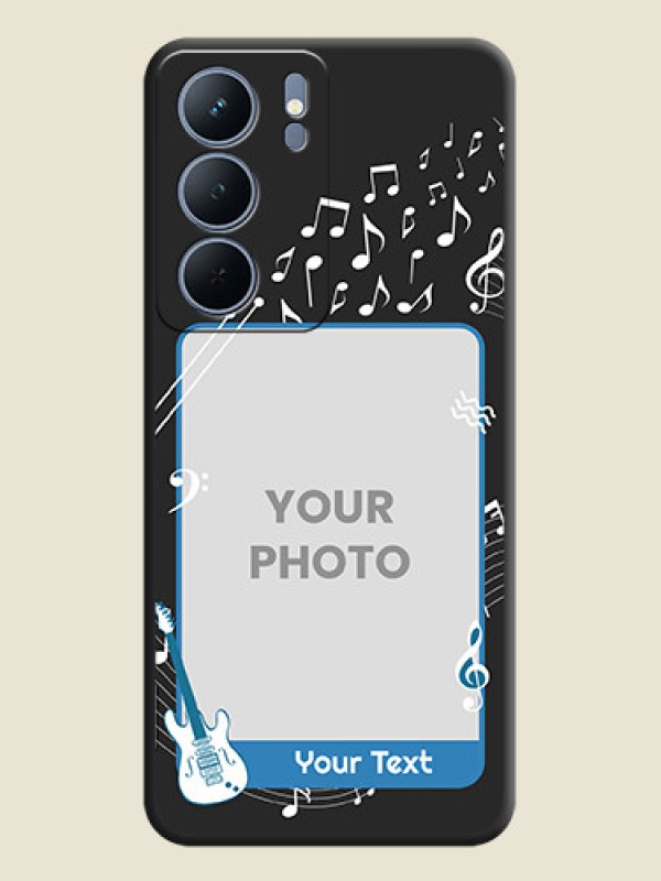 Custom Musical Theme Design with Text on Photo On Space Black Custom Soft Matte Mobile Back Cover - Narzo 80x 5G - alternate view