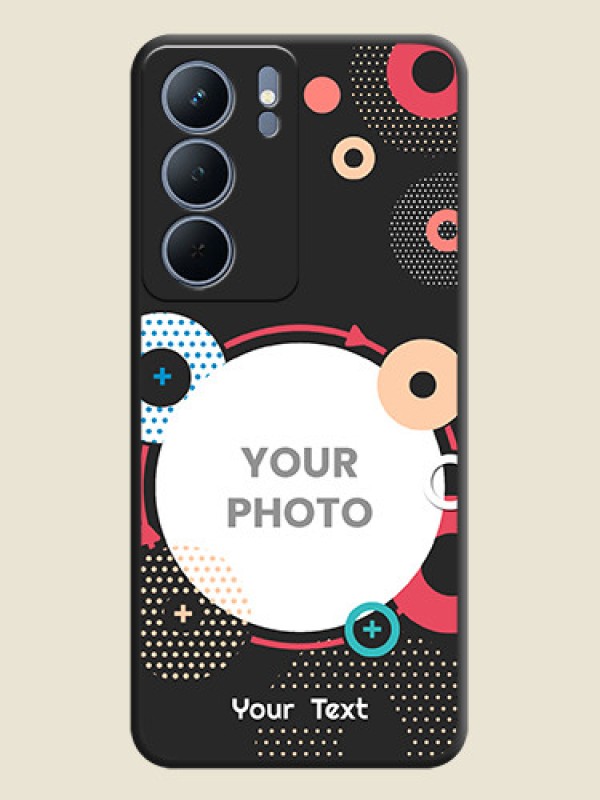 Custom Multicoloured Round Image On Space Black Custom Soft Matte Mobile Back Cover - Narzo 80x 5G - alternate view