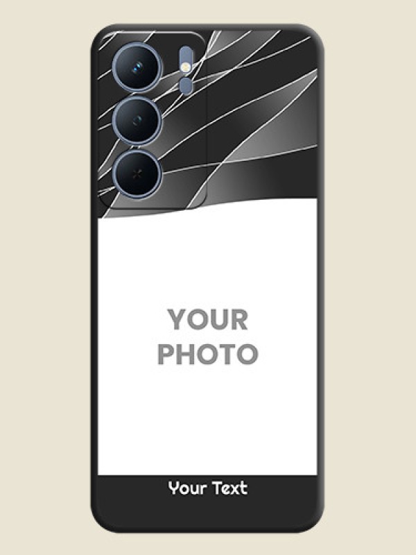 Custom Mixed Wave Lines on Photo On Space Black Custom Soft Matte Mobile Back Cover - Narzo 80x 5G - alternate view