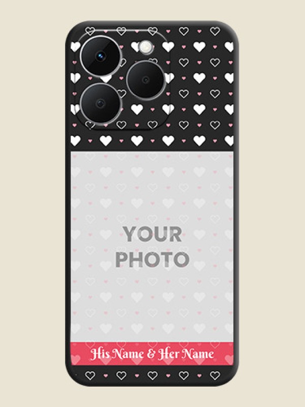 Custom White Color Love Symbols with Text Design on Photo On Space Black Custom Soft Matte Mobile Back Cover - Realme Narzo 90 5G - alternate view