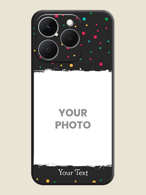 Custom Multicolor Dotted Pattern with Text On Space Black Custom Soft Matte Mobile Back Cover - Realme Narzo 90 5G - alternate view