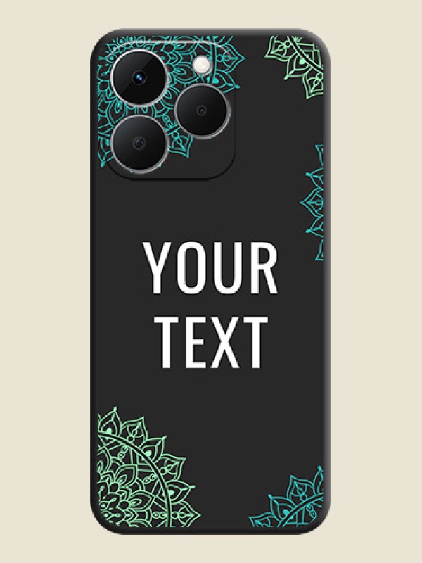 Custom Your Name with Floral Design On Space Black Custom Soft Matte Mobile Back Cover - Realme Narzo 90 5G - alternate view