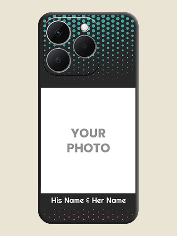 Custom Faded Dots with Grunge Photo Frame and Text On Space Black Custom Soft Matte Mobile Back Cover - Realme Narzo 90 5G - alternate view