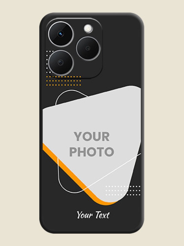 Custom Yellow Triangle on Photo On Space Black Custom Soft Matte Mobile Back Cover - Realme Narzo 90 5G - alternate view