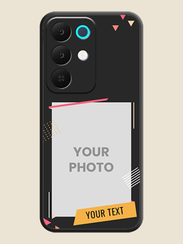 Custom Photo Frame with Triangle Small Dots on Photo On Space Black Custom Soft Matte Mobile Back Cover - Realme Narzo 90x 5G - alternate view