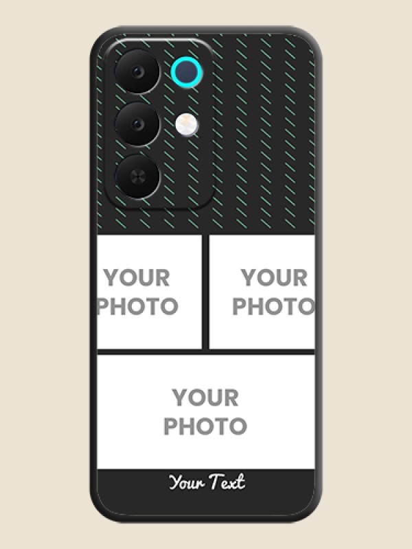 Custom Cross Dotted Pattern with 2 Image Holder On Space Black Custom Soft Matte Mobile Back Cover - Realme Narzo 90x 5G - alternate view