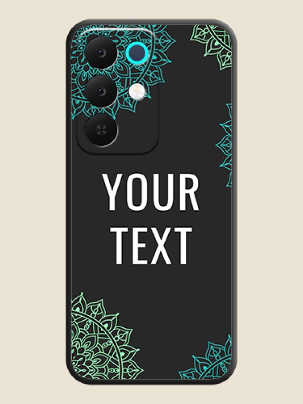 Custom Your Name with Floral Design On Space Black Custom Soft Matte Mobile Back Cover - Realme Narzo 90x 5G - alternate view