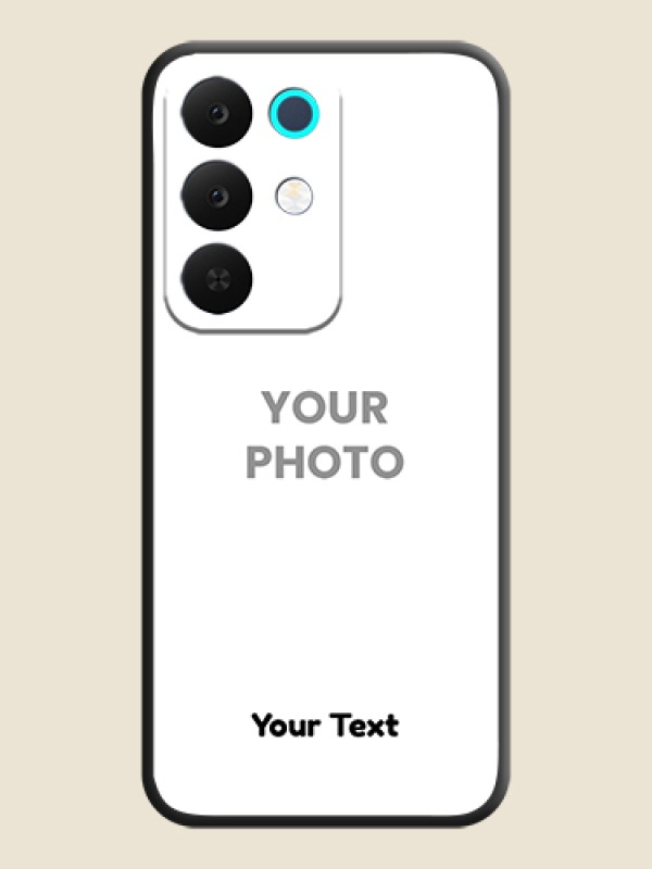 Custom Full Single Pic Upload With Text On Space Black Custom Soft Matte Mobile Back Cover - Realme Narzo 90x 5G - alternate view