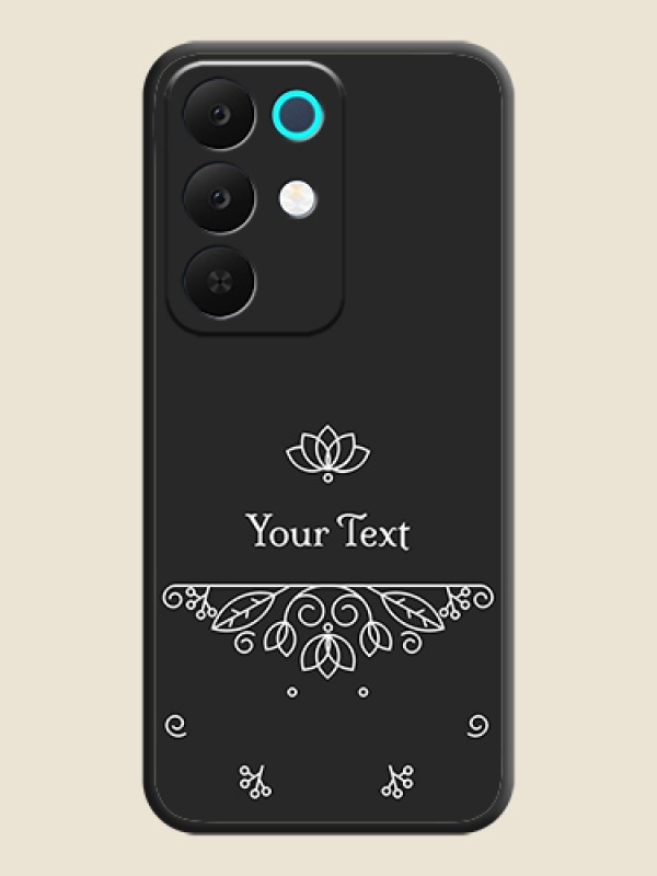 Custom Lotus Garden Custom Text On Space Black Custom Soft Matte Mobile Back Cover - Realme Narzo 90x 5G - alternate view