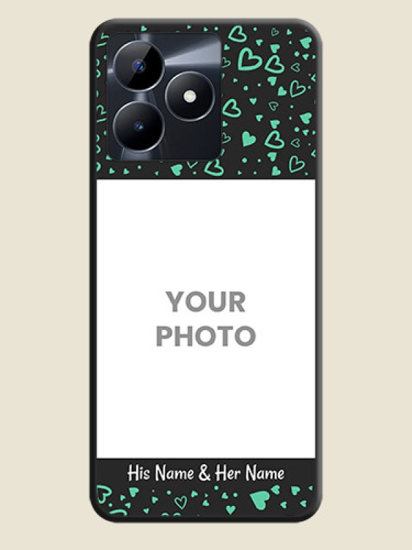 Custom Sea Green Indefinite Love Pattern - Photo on Space Black Soft Matte Mobile Cover - Realme Narzo N53 - alternate view