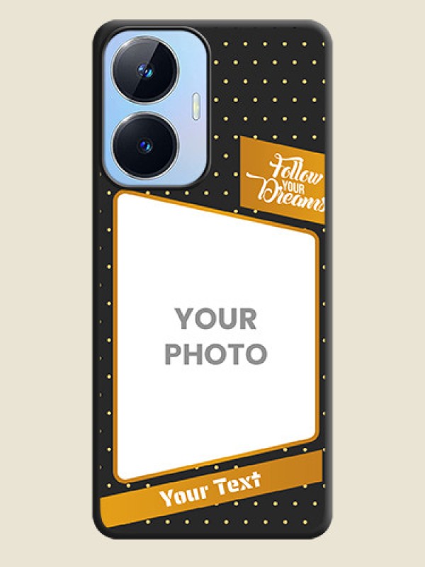 Custom Follow Your Dreams with White Dots on Space Black Custom Soft Matte Phone Cases - Realme Narzo N55 - alternate view